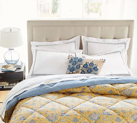 Grand Organic Duvet Cover & Sham Midnight Pottery Barn