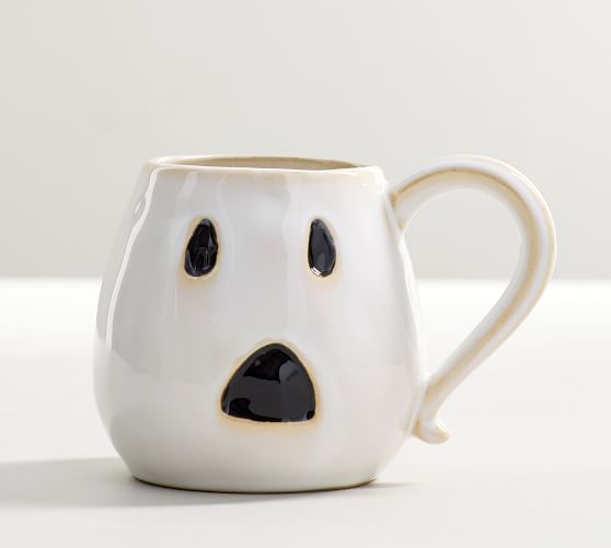 ghost figural mug pottery