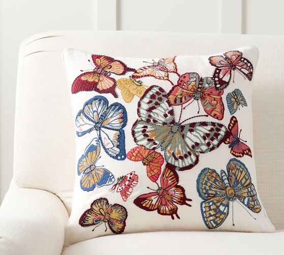 Sparkle Butterfly Pillow Cover Pottery Barn