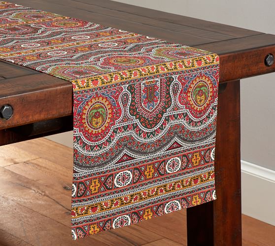 Emira Paisley Table Runner Pottery Barn Emira Paisley Table Runner