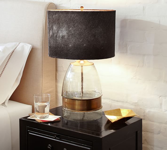 Rhea Cow Hide Lamp Shade Pottery Barn