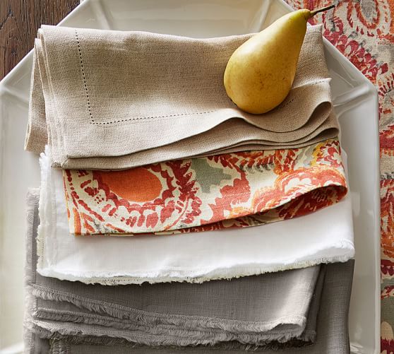Savannah Fringed Napkin, Set of 4 Pottery Barn