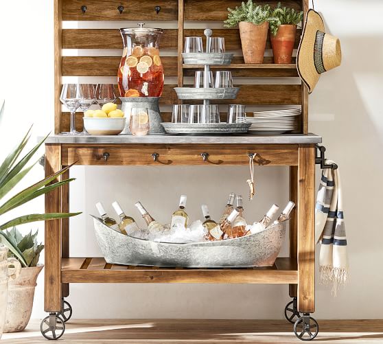 Galvanized Metal Three Tiered Stand Pottery Barn
