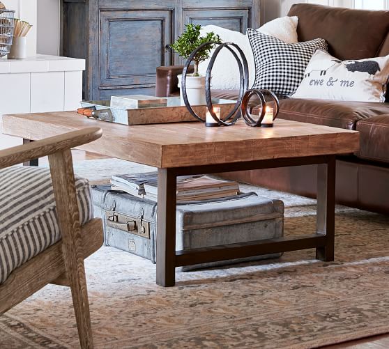 Griffin Reclaimed Wood Coffee Table Pottery Barn Start 360 Product Viewer