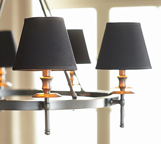 Black Linen Chandelier Shade Set Of 2 Pottery Barn Black Linen Chandelier Shade Set Of 2