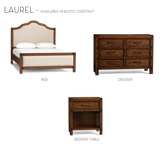 Laurel Upholstered Bed Pottery Barn