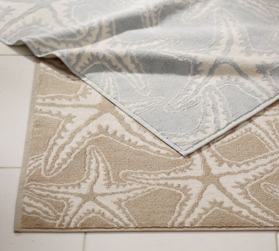 Starfish Jacquard Bath Mat Pottery Barn Starfish Jacquard Bath Mat