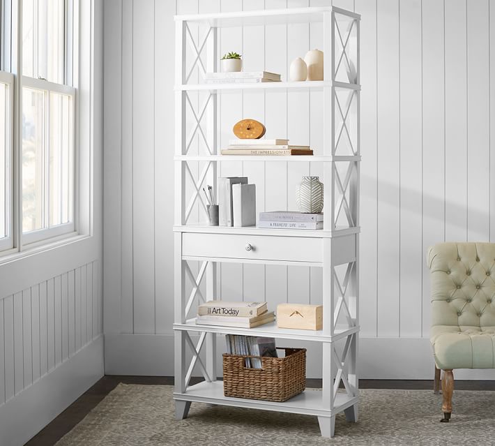 Clara Lattice Bookcase Pottery Barn