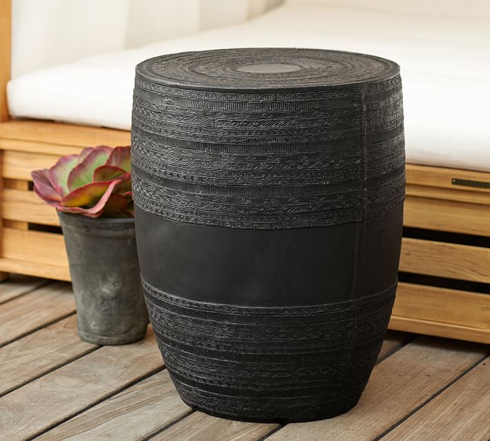 Metal Drum Side Table Pottery Barn