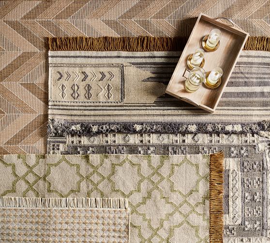 Isaac Synthetic Kilim Rug Neutral Multi Pottery Barn