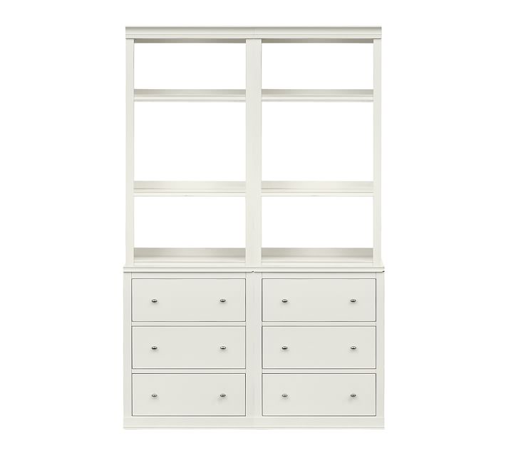 Logan Bookcase With Drawers Pottery Barn