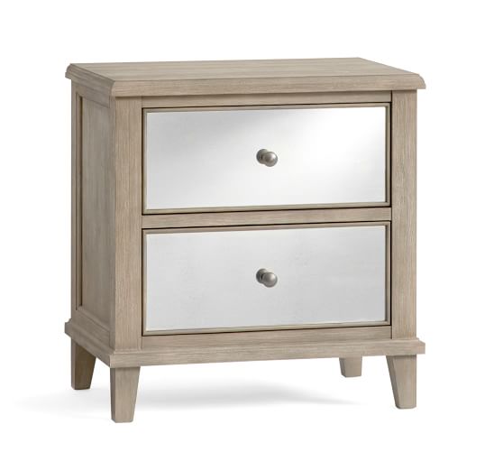 Miranda Mirrored Nightstand Pottery Barn