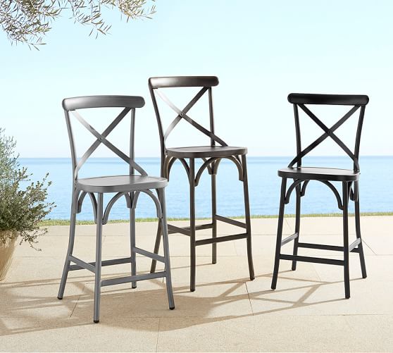 X Back Bar Stool Pottery Barn X Back Bar Stool