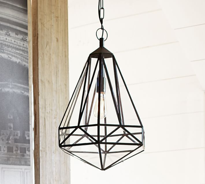Faceted Indoor Outdoor Pendant Pottery Barn