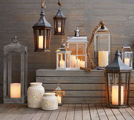 punched ceramic lanterns pottery