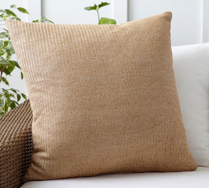 Faux Natural Fiber Indoor Outdoor Pillow Pottery Barn