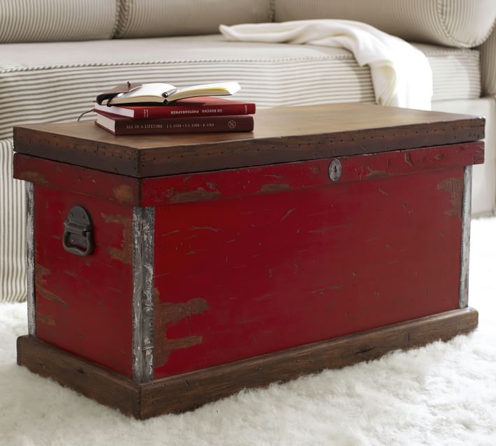 Josefa Distressed Trunk Pottery Barn