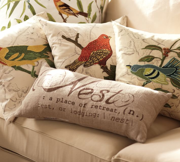 Nest Sentiment Lumbar Decorative Pillow Pottery Barn