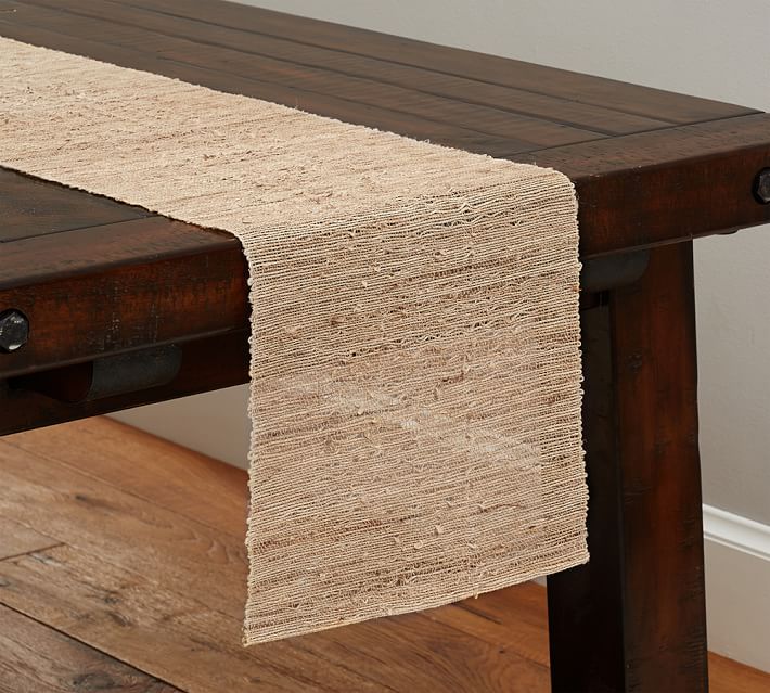 nubby table runner pottery barn