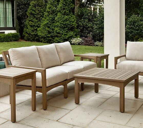 Tropez Faux Teak Sofa Pottery Barn Scroll To Previous Item