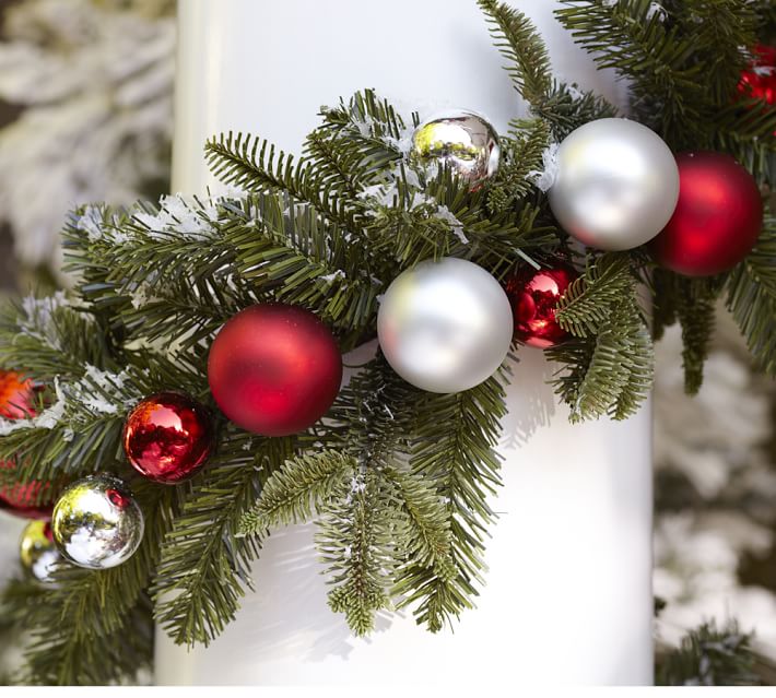 Ornament Pine Home Décor Collection Red Silver Pottery Barn