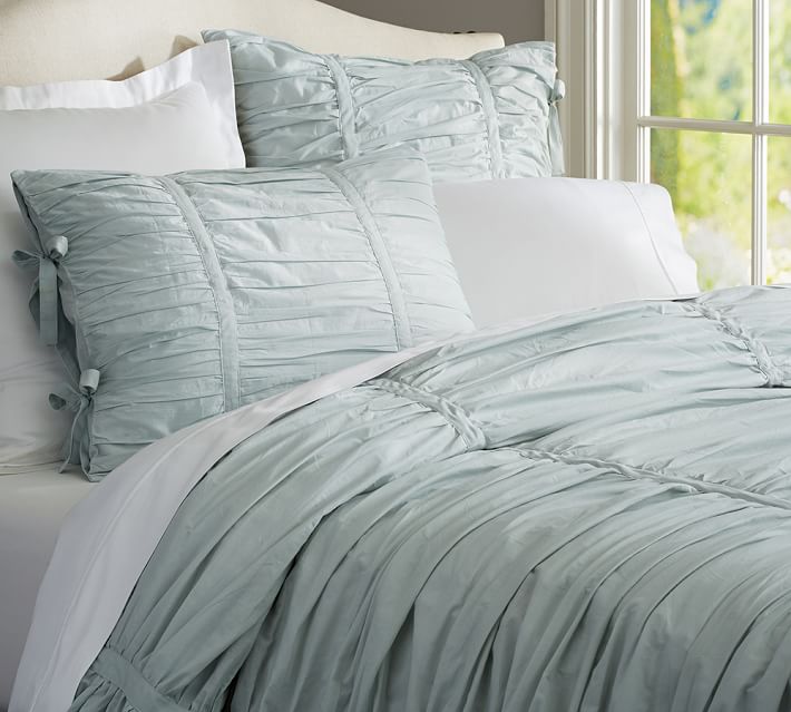 Hadley Ruched Duvet Cover Sham Pottery Barn