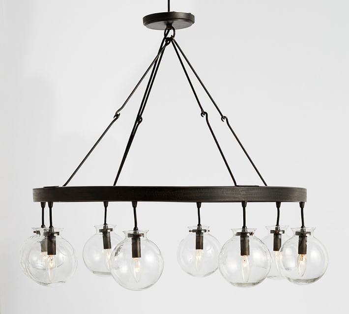 Barrett Glass Globe Chandelier Pottery Barn
