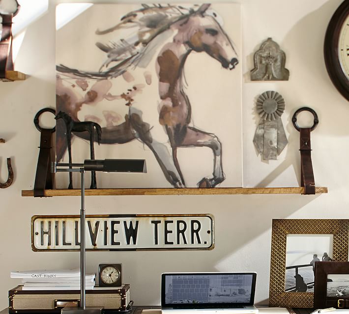 Leather Shelf Pottery Barn