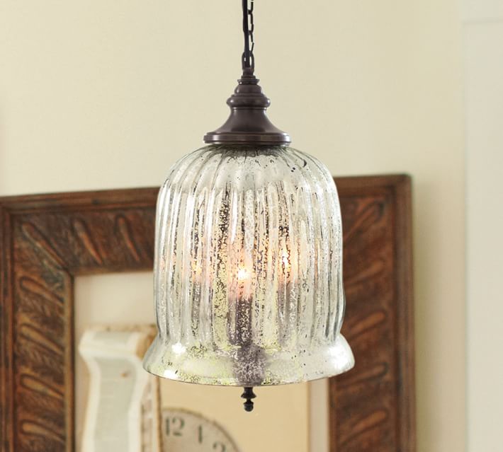 Kaplan Mercury Glass Pendant Pottery Barn