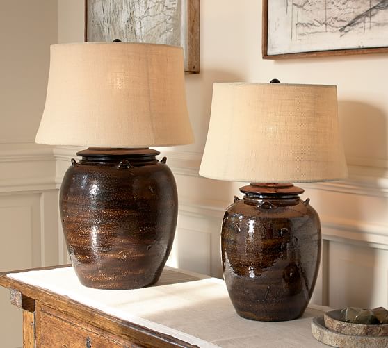 Courtney Ceramic Table Lamp Base Espresso Pottery Barn