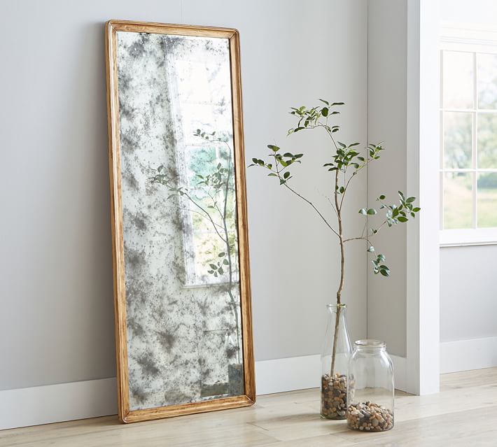 Avery Antiqued Floor Mirror Pottery Barn
