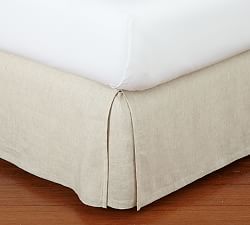 Bed Skirts Dust Ruffles Pottery Barn Belgian Flax Linen Bed Skirt Natural
