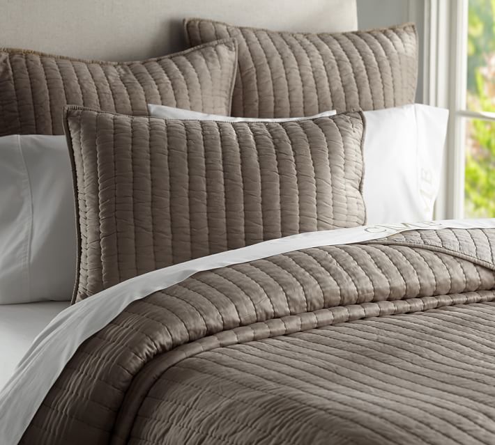 Silk Channel Two Toned Sham Pottery Barn