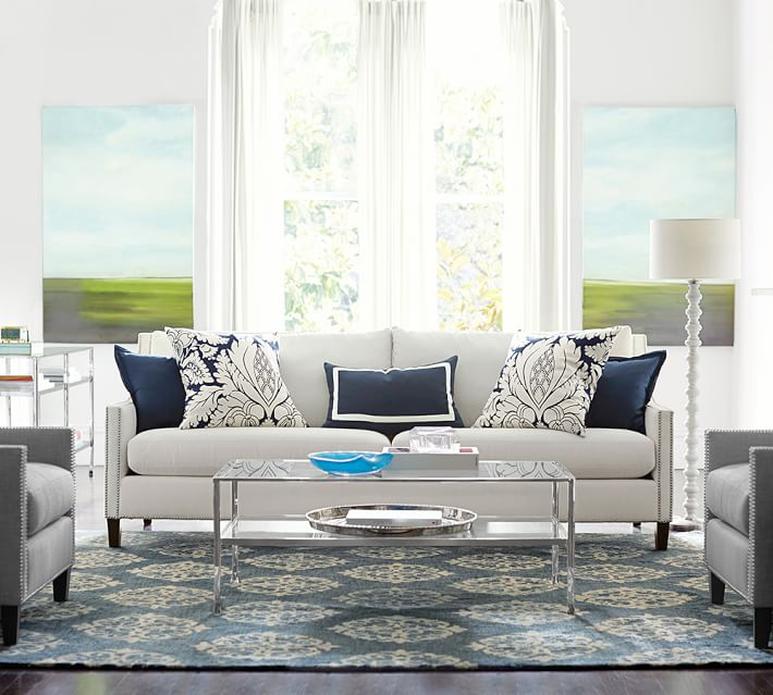 Empire Scroll Rug Indigo Pottery Barn
