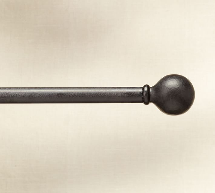 Cast Iron Ball Finial Curtain Rod Pottery Barn