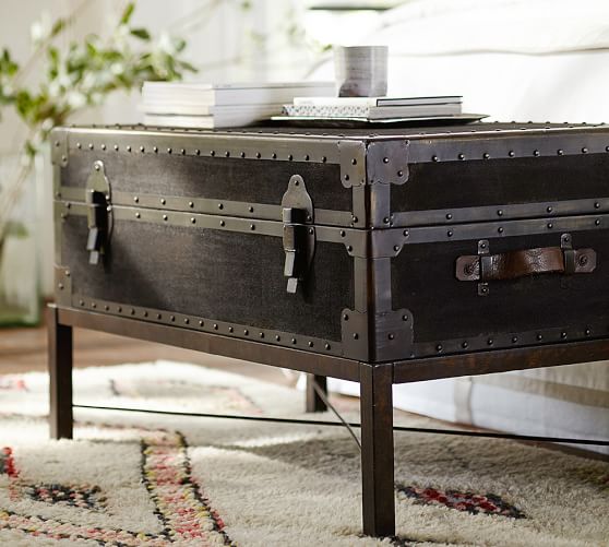 Ludlow Vintage Trunk Coffee Table Pottery Barn Ludlow Vintage Trunk Coffee Table