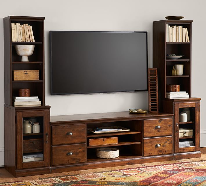 Printer S Um Entertainment Center With Bookcase