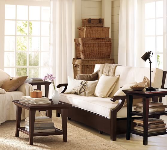 Metropolitan Cube Table Pottery Barn Alternate View In Room