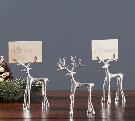 Silver Stag Place Card Holder Set Of 4 Pottery Barn Silver Stag Place Card Holder Set Of 4