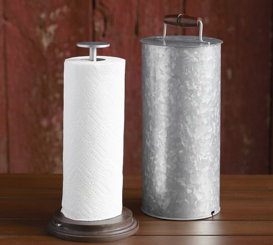 Galvanized Metal Paper Towel Holder Pottery Barn