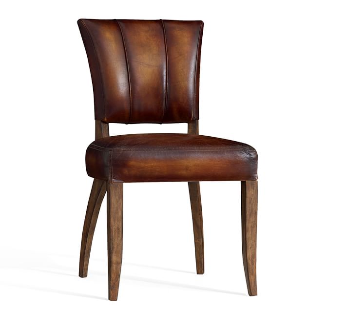 Elliot Leather Dining Chair Pottery Barn