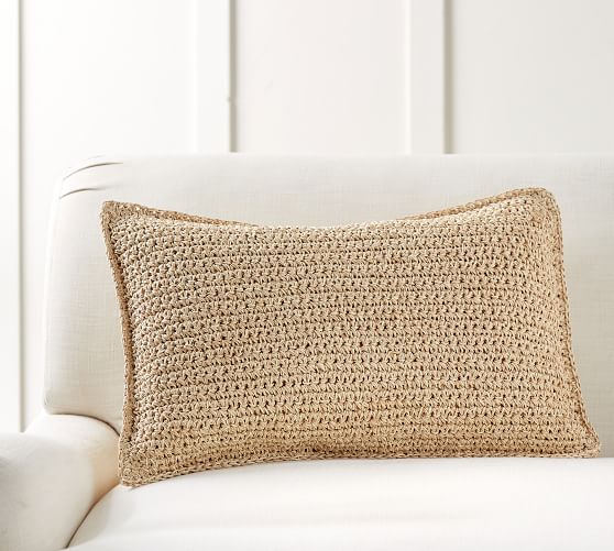 Lattice Paper Knit Lumbar Pillow Cover Pottery Barn