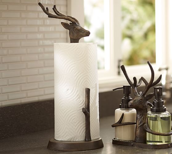 North Pole Reindeer Paper Towel Holder Pottery Barn North Pole Reindeer Paper Towel Holder