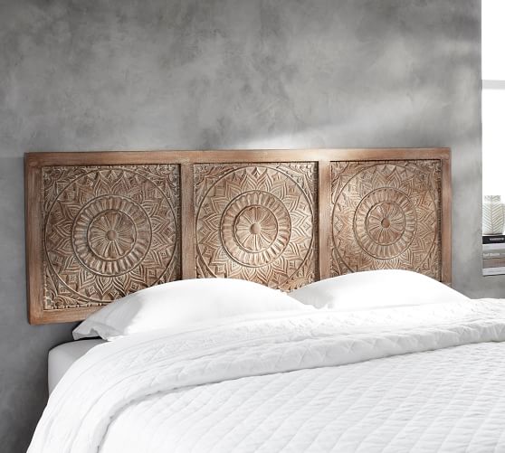 Alia Carved Wood Headboard Pottery Barn
