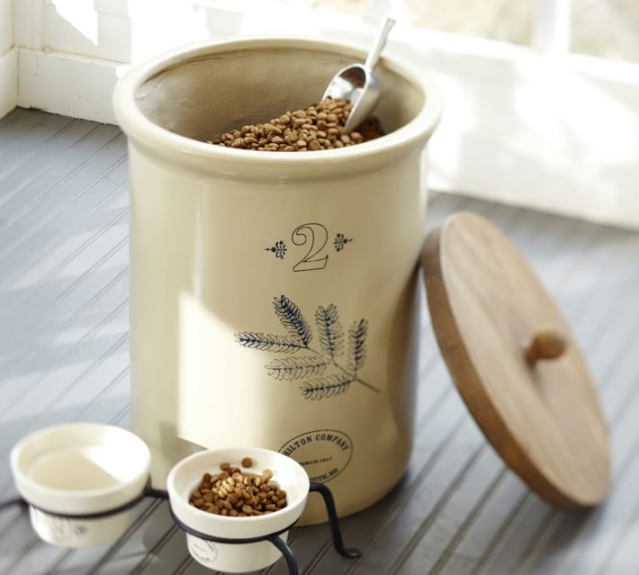 Vintage Pet Food Storage Container With Scoop Pottery Barn