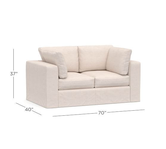 PB Air Square Arm Slipcovered Sofa | Pottery Barn