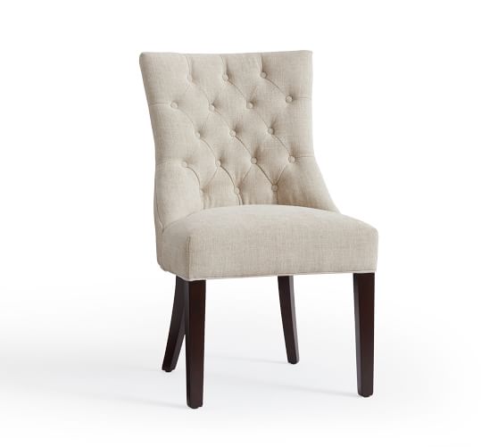 Hayes Tufted Upholstered Dining Chair Pottery Barn