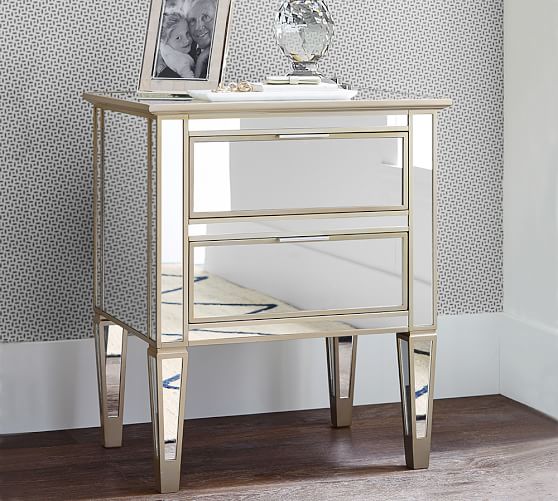 Park Mirrored Nightstand Pottery Barn Scroll To Next Item