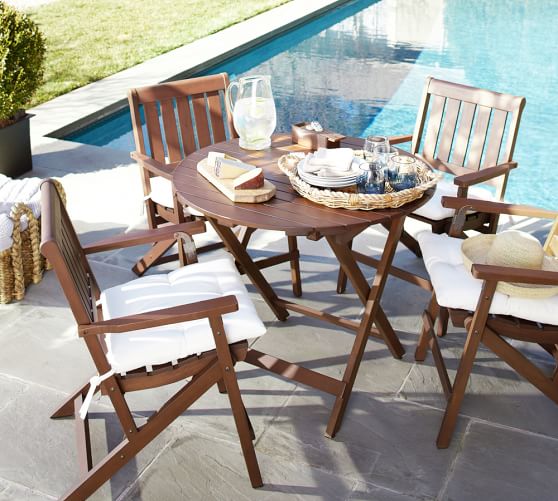 Ham Round Folding Bistro Table Chair Dining Set Honey Ham Round Folding Bistro Table Chair Dining Set Honey