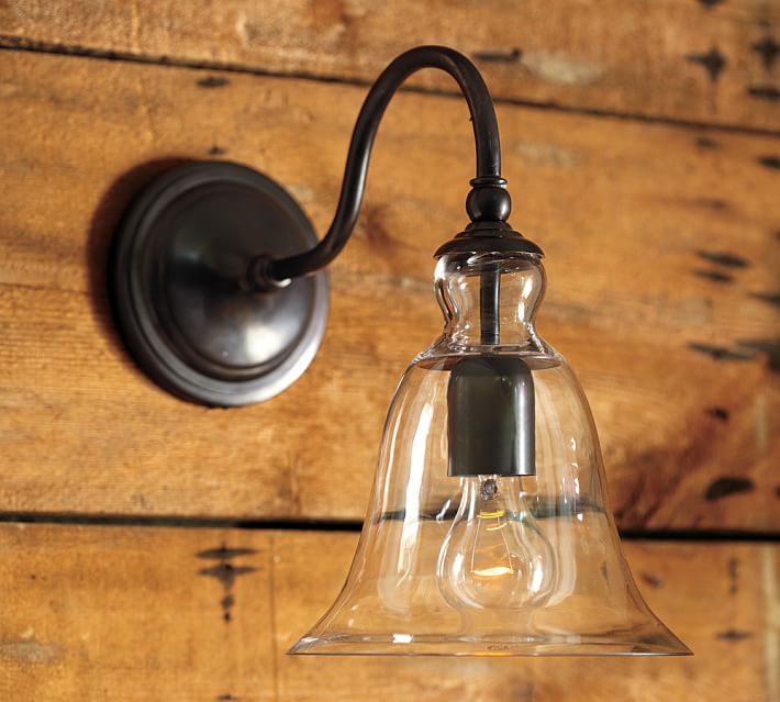 Rustic Glass Indoor Outdoor Sconce Pottery Barn